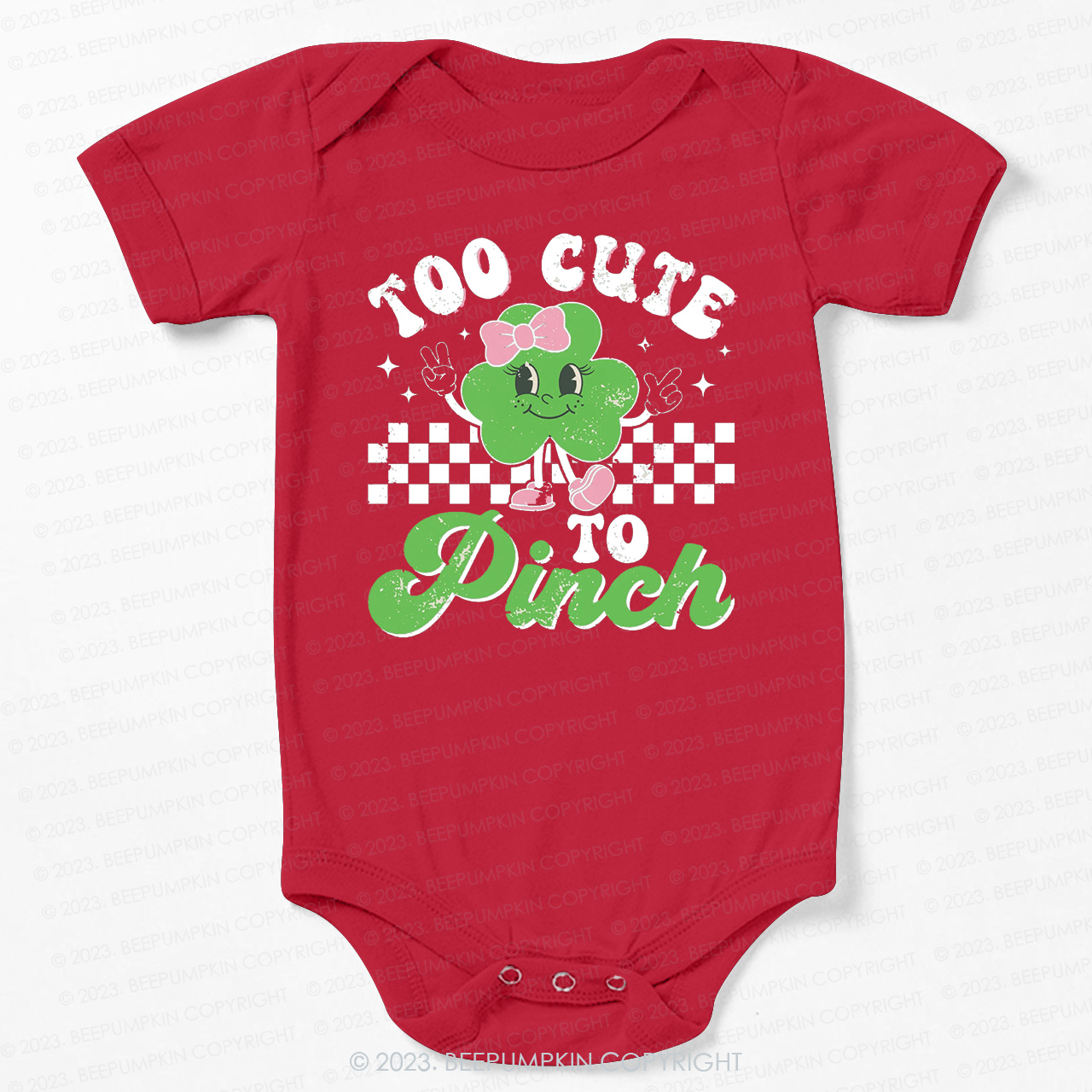 Too Cute To Pinch St.Patricks Day Bodysuit For Baby