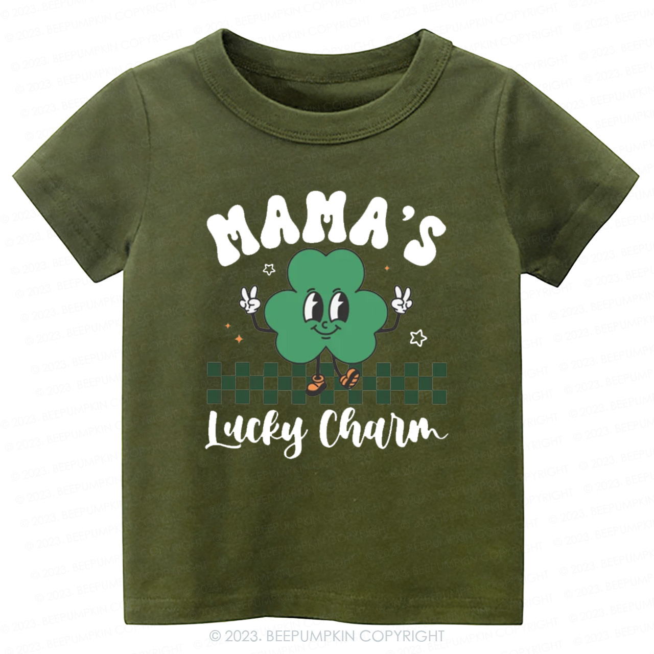 Mama's Lucky Charm St.Patricks Day-Toddler&Kids Tees