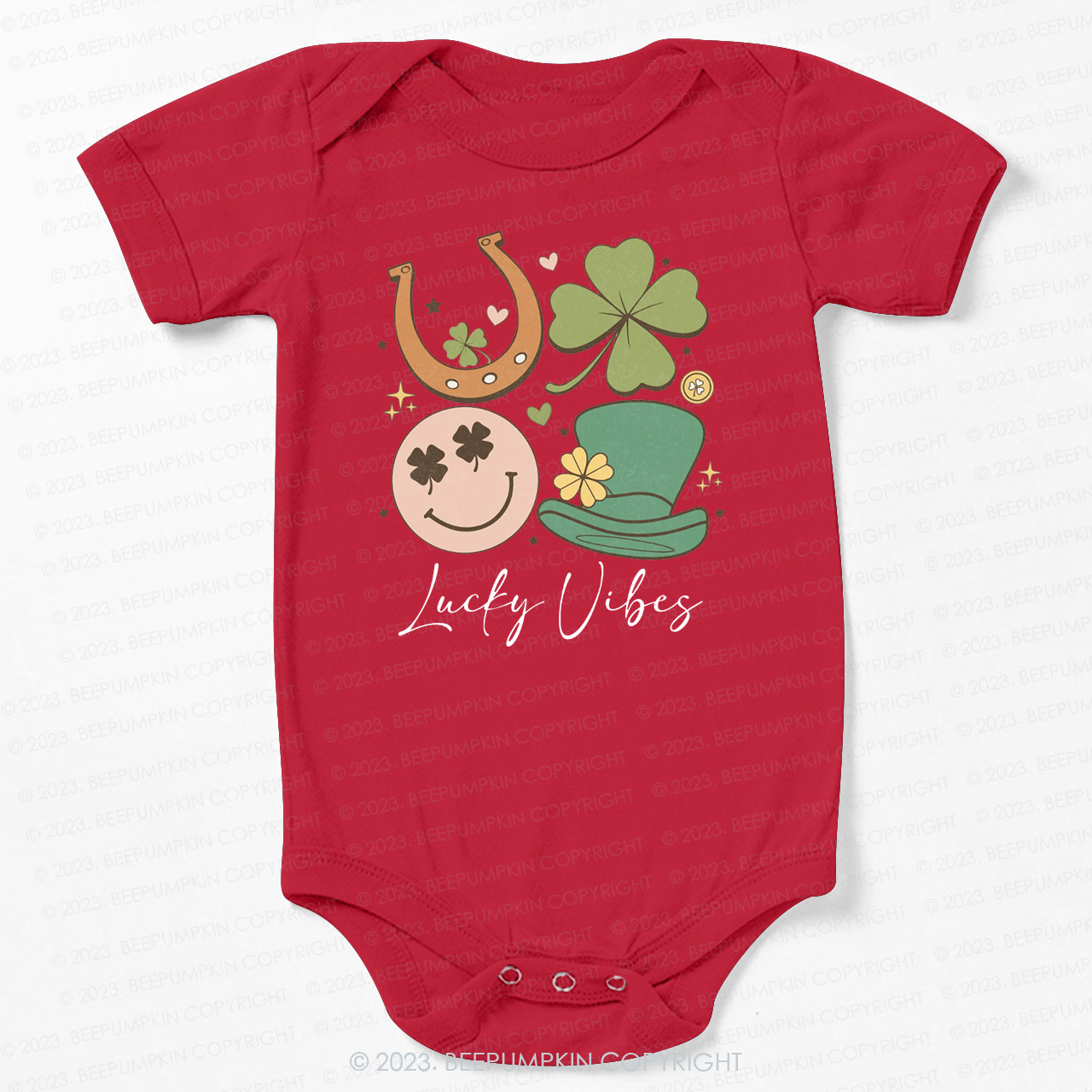 Lucky Vibes St.Patricks Day Bodysuit For Baby