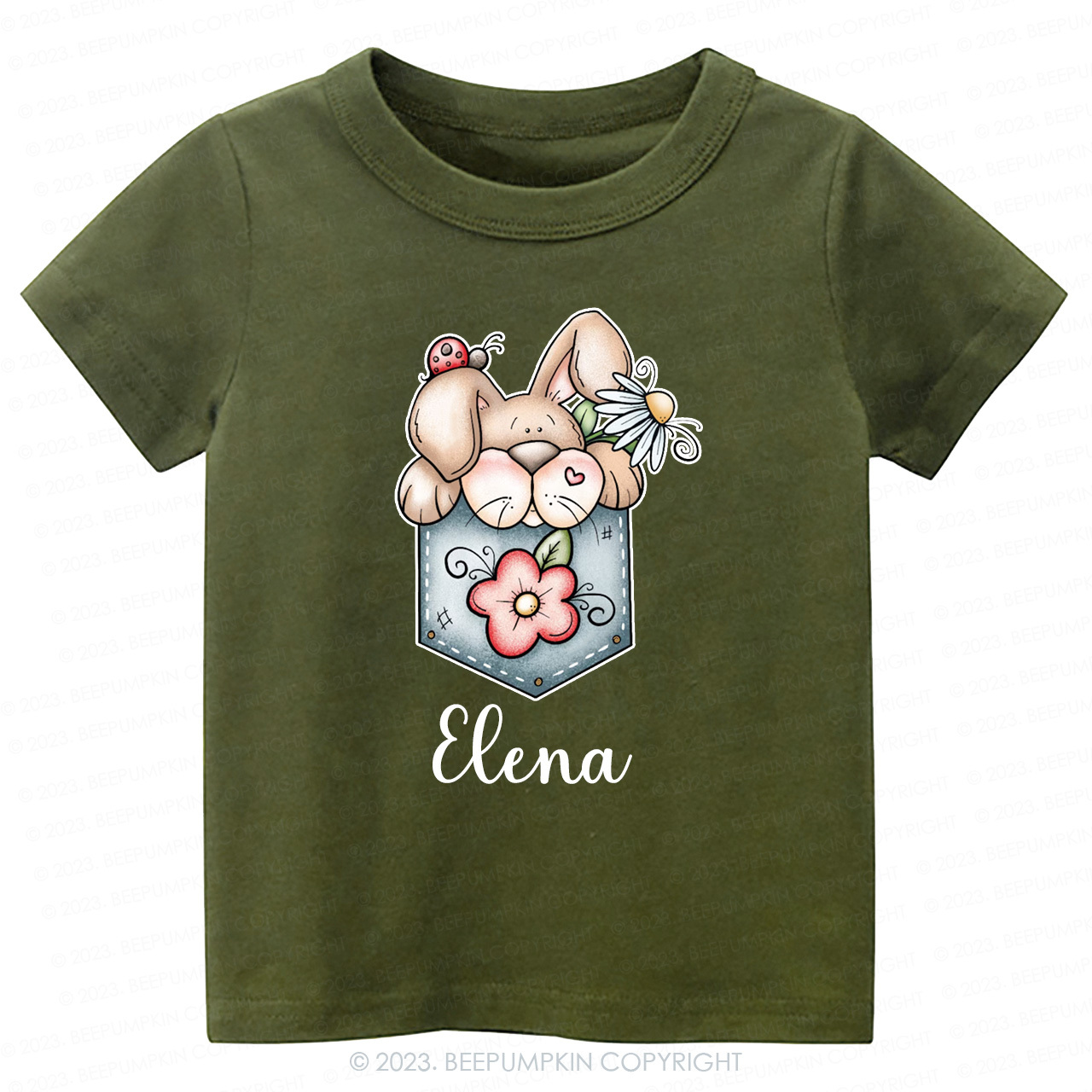 Pocket Bunny Hoppy Easter Toddler Tees