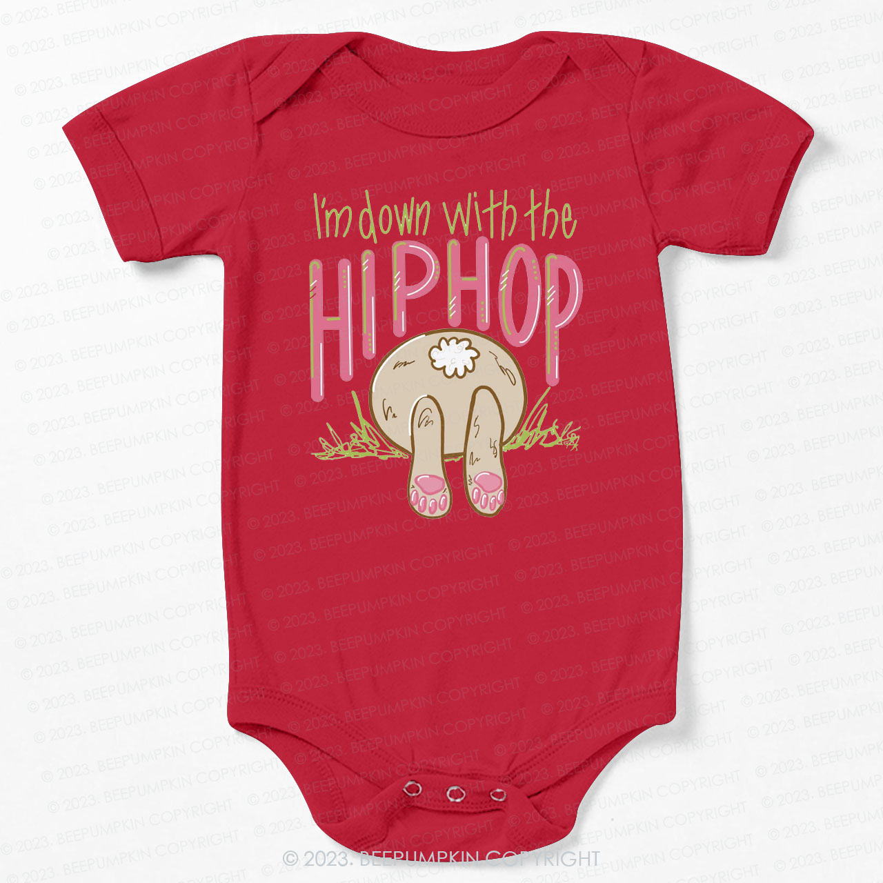 Hip Hop Bunny Tail St.Patricks Day Bodysuit For Baby