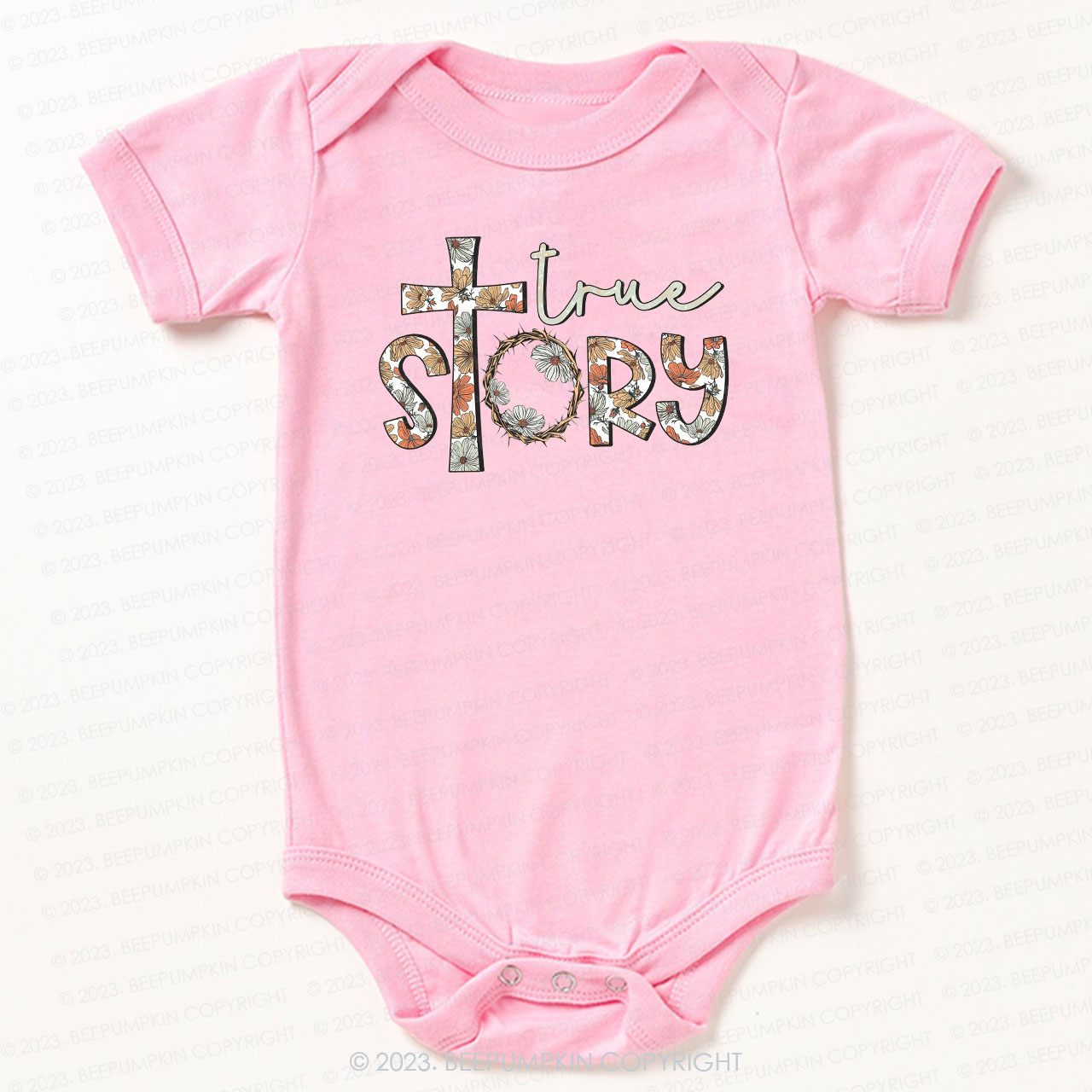 True Story Flowers Easter Bodysuit For Baby