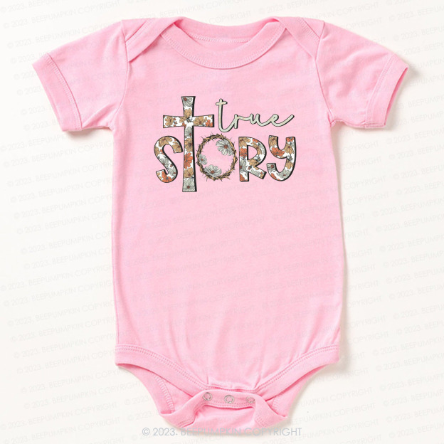 True Story Flowers Easter Bodysuit For Baby