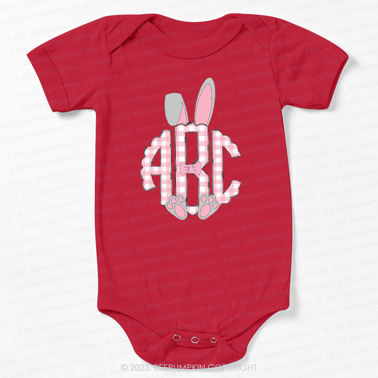 Bunny Ears Monogram Easter Bodysuit For Baby
