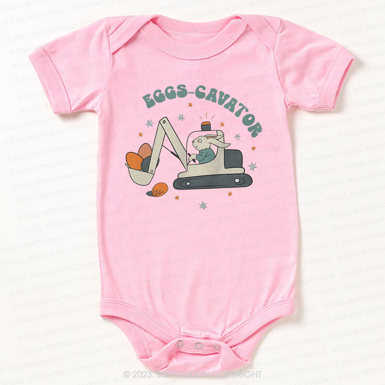 Eggs Cavator Construction Easter Bodysuit For Baby