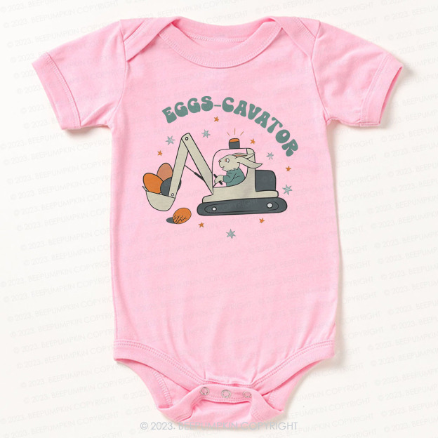 Eggs Cavator Construction Easter Bodysuit For Baby