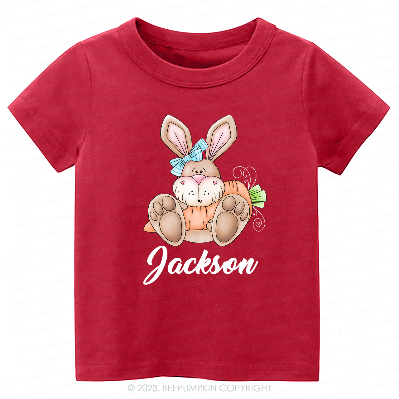 Spring Bunny Rabbit with Carrot Easter Toddler Tees