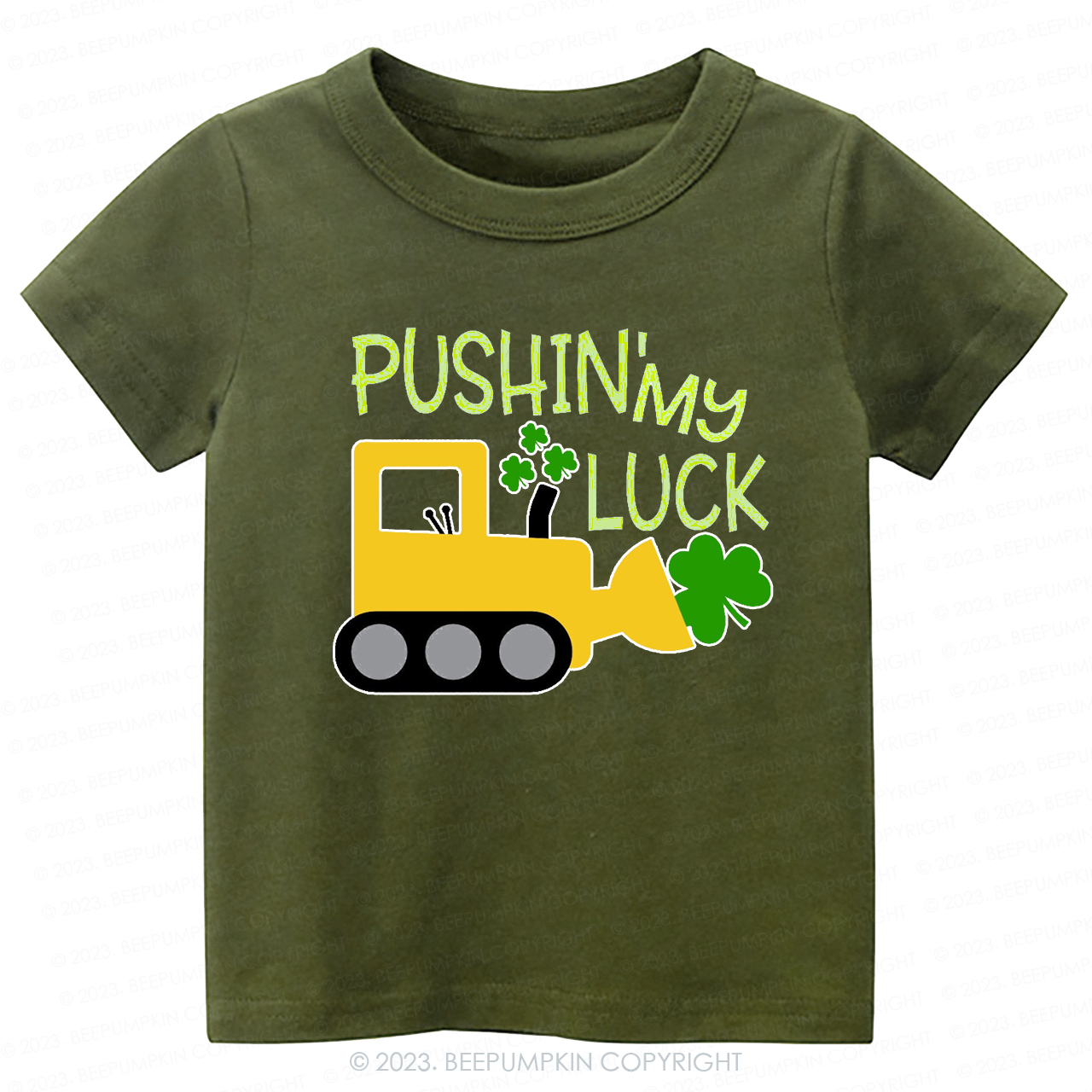Pushin' My Luck St.Patricks Day-Toddler&Kids Tees