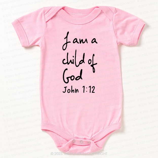 I Am A Child Of God Christian Easter Bodysuit For Baby