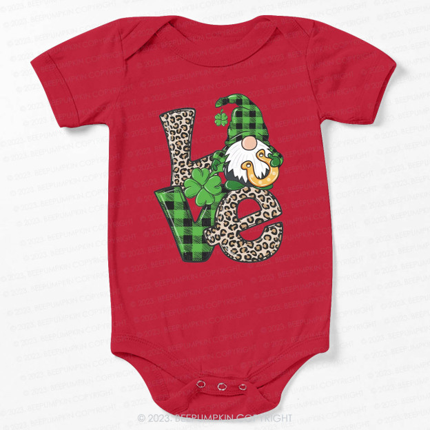 Love Gnomes St.Patricks Day Bodysuit For Baby