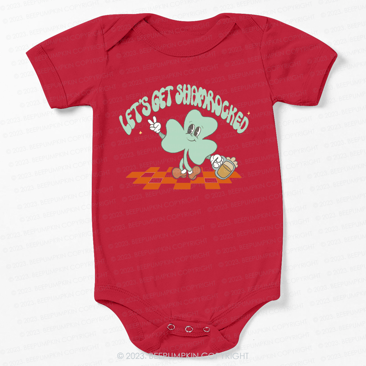 Let's Get Shamrock St.Patricks Day Bodysuit For Baby