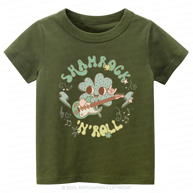 Shamrock N' Roll St.Patricks Day -Toddler Tees