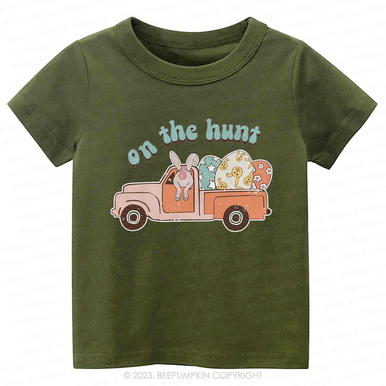 On the Hunt Easter Groovy-Toddler Tees