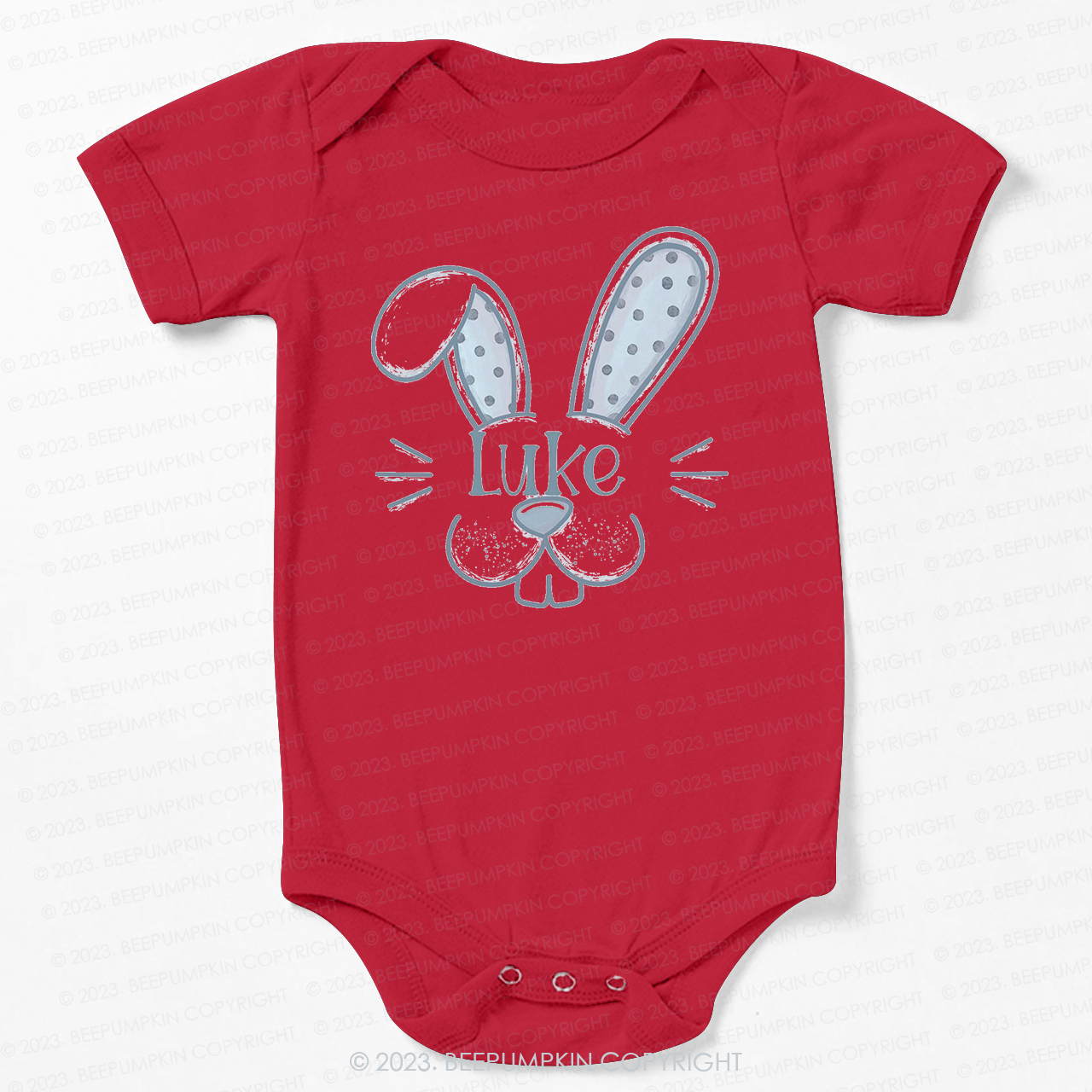 Custom Name Polka Dots Easter Boy Bodysuit For Baby