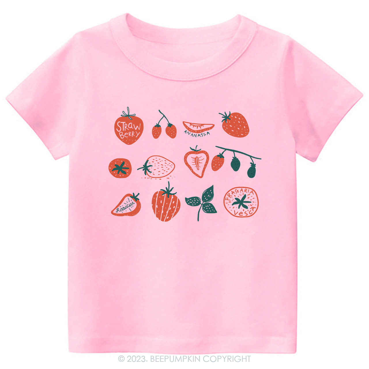 Strawberry Kids Retro Natural Toddler Tees