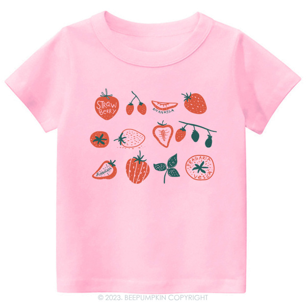 Strawberry Kids Retro Natural Toddler Tees