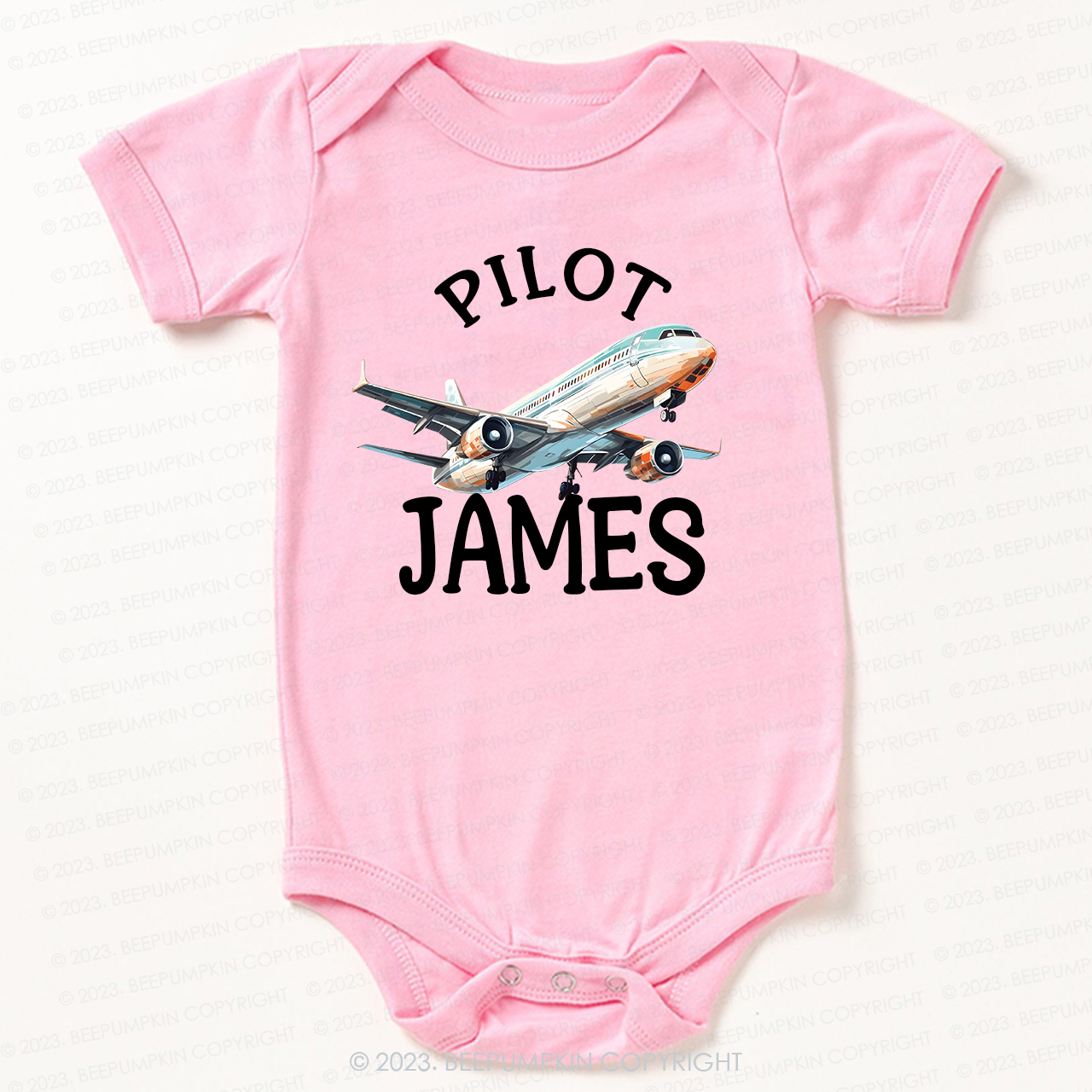 Custom Name Pilot Bodysuit For Baby