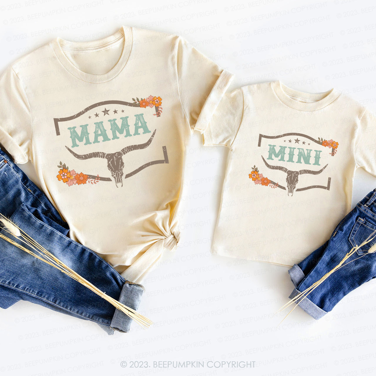 Western Matching T-Shirt For Mom&Me