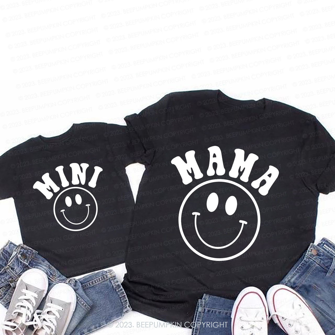 Happy Day Matching T-Shirt For Mom&Me