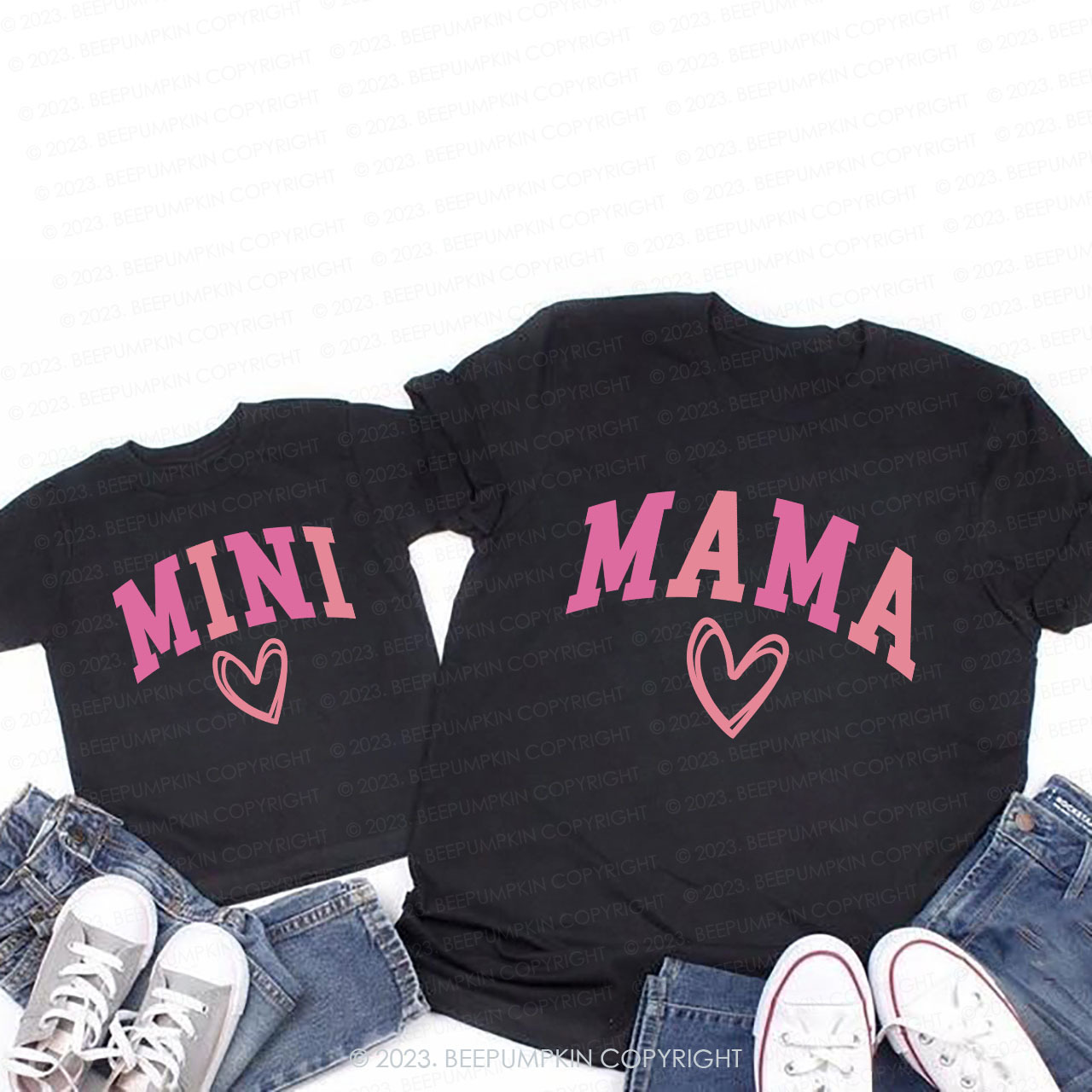 Pink MAMA&MINI Matching T-Shirt