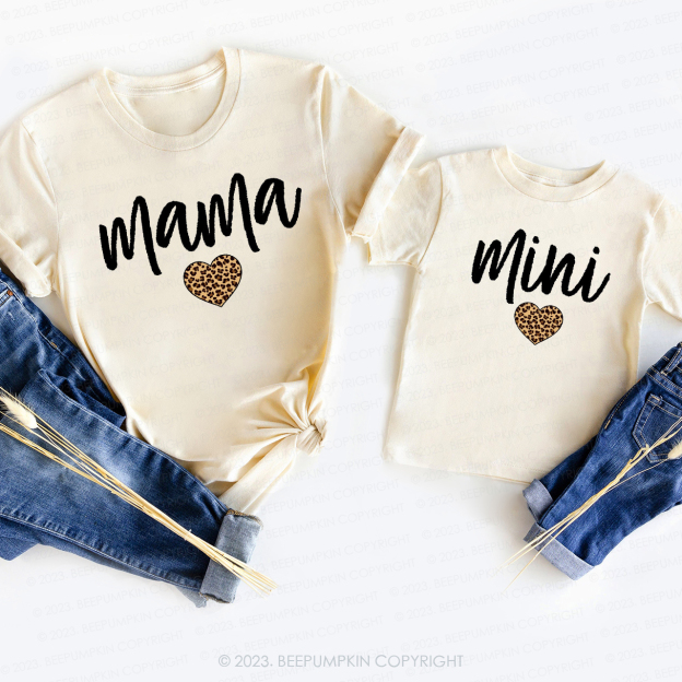 Leopard Heart MAMA&MINI Matching T-Shirt
