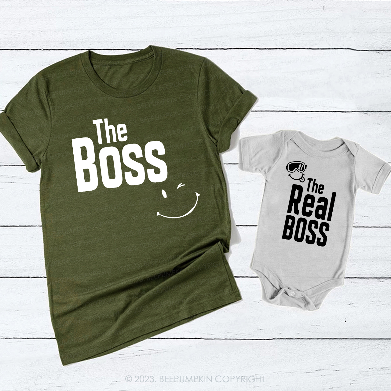 Mommy And Me The Boss And The Real Boss Matching T-shirts