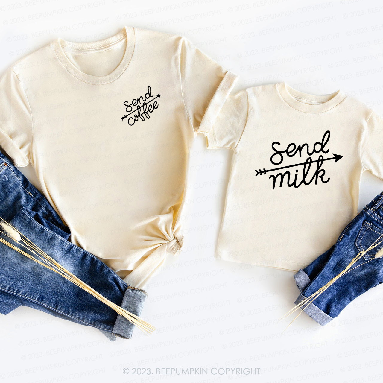 Send Coffee Send Milk Mommy And Me Matching T-Shirts