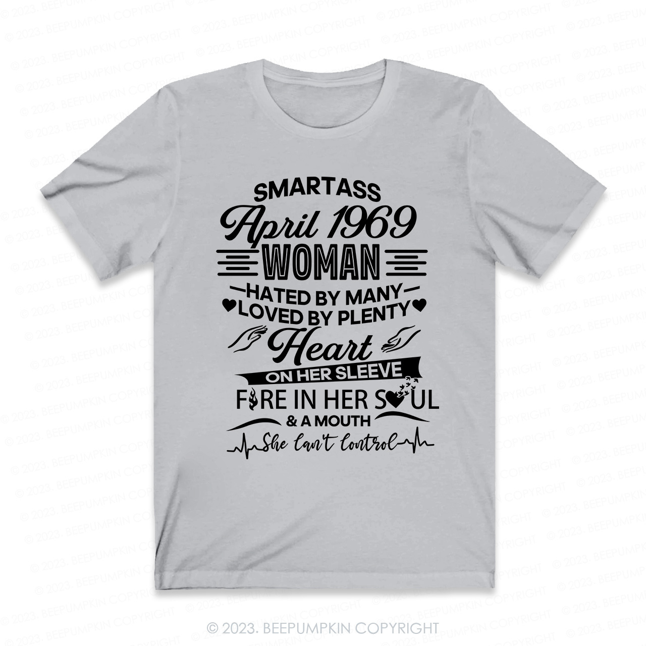 Heart On Her Sleeve Fire In Her Soul Retro T-Shirt