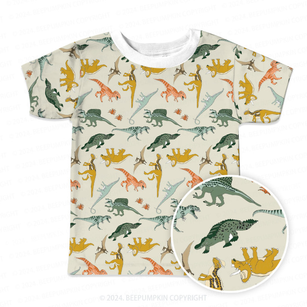 Dinosaur World All Over Print Kids Tees
