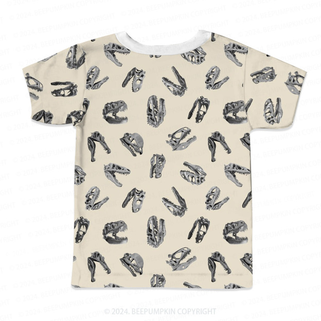 Black Bones Carnivores All Over Print Kids Tees 