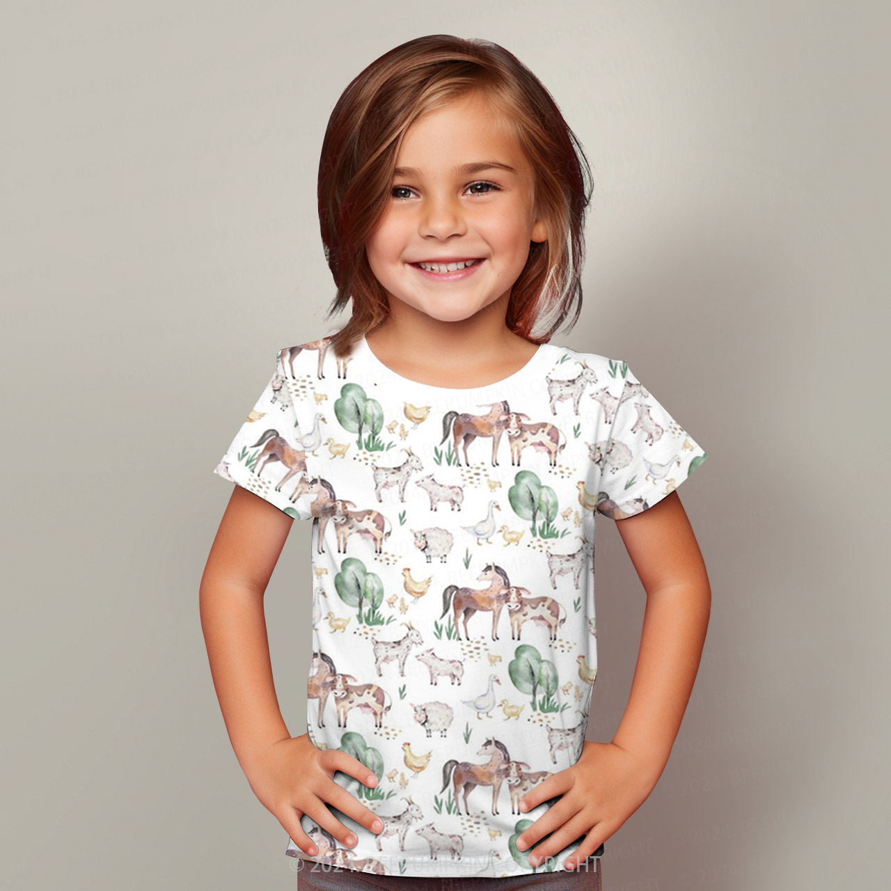 Forest Nature Farm All Over Print Kids Tees