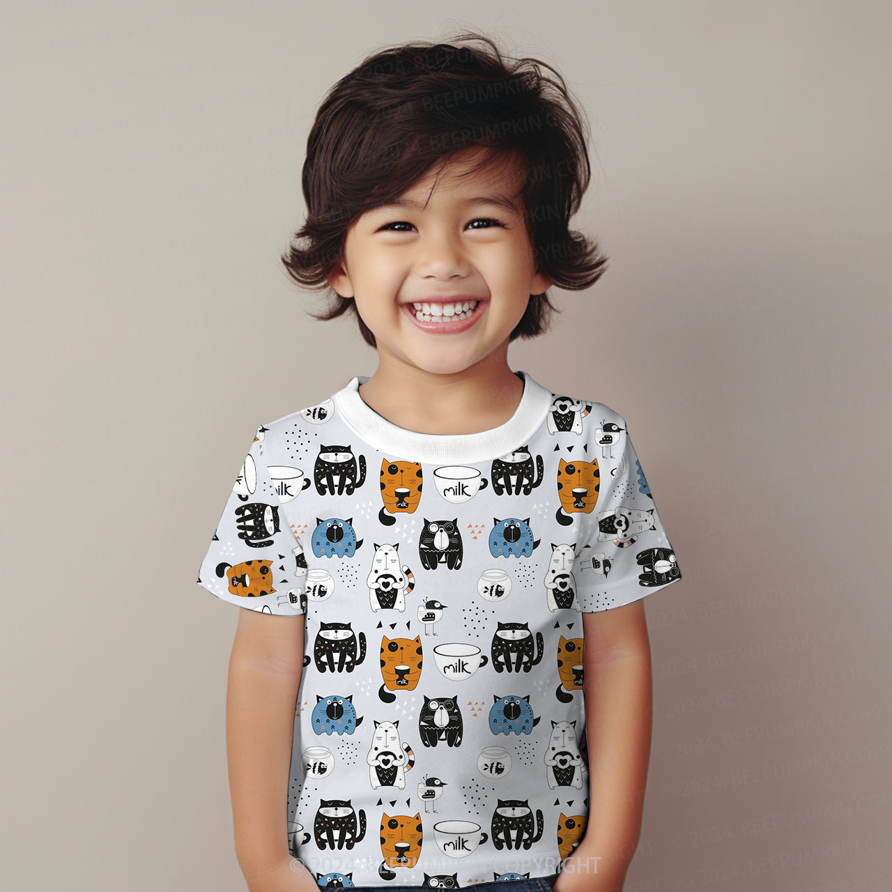 Cartoon Pet Paradise All Over Print Kids Tees