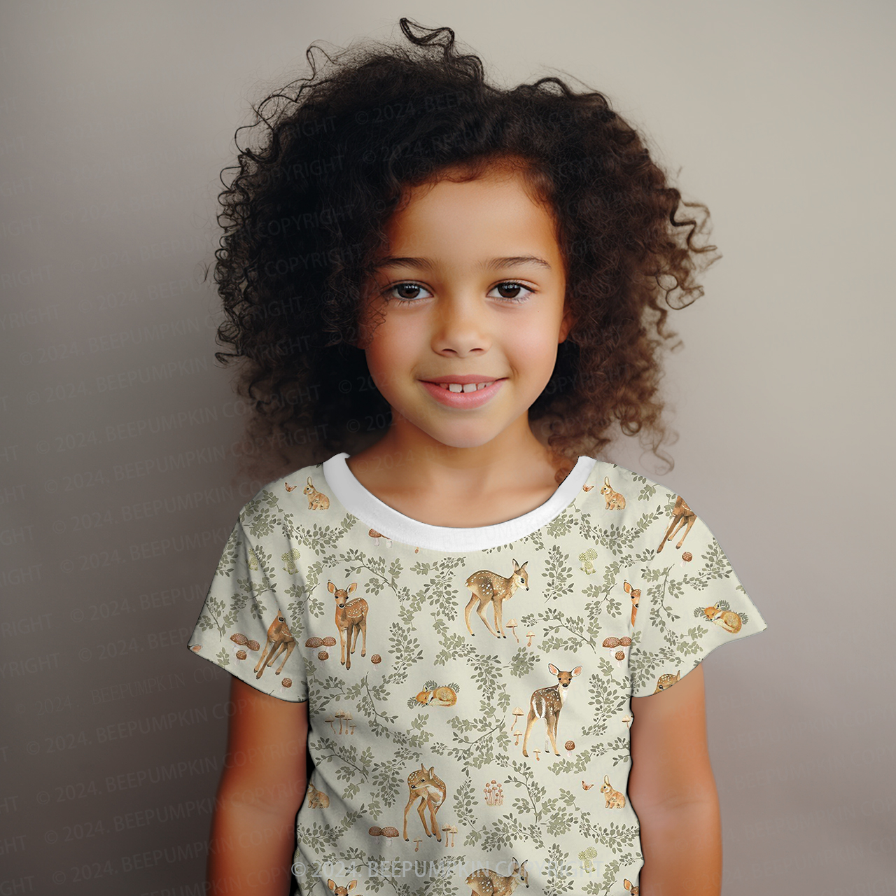 Elk Walking In The Forest All Over Print Kids Tees 