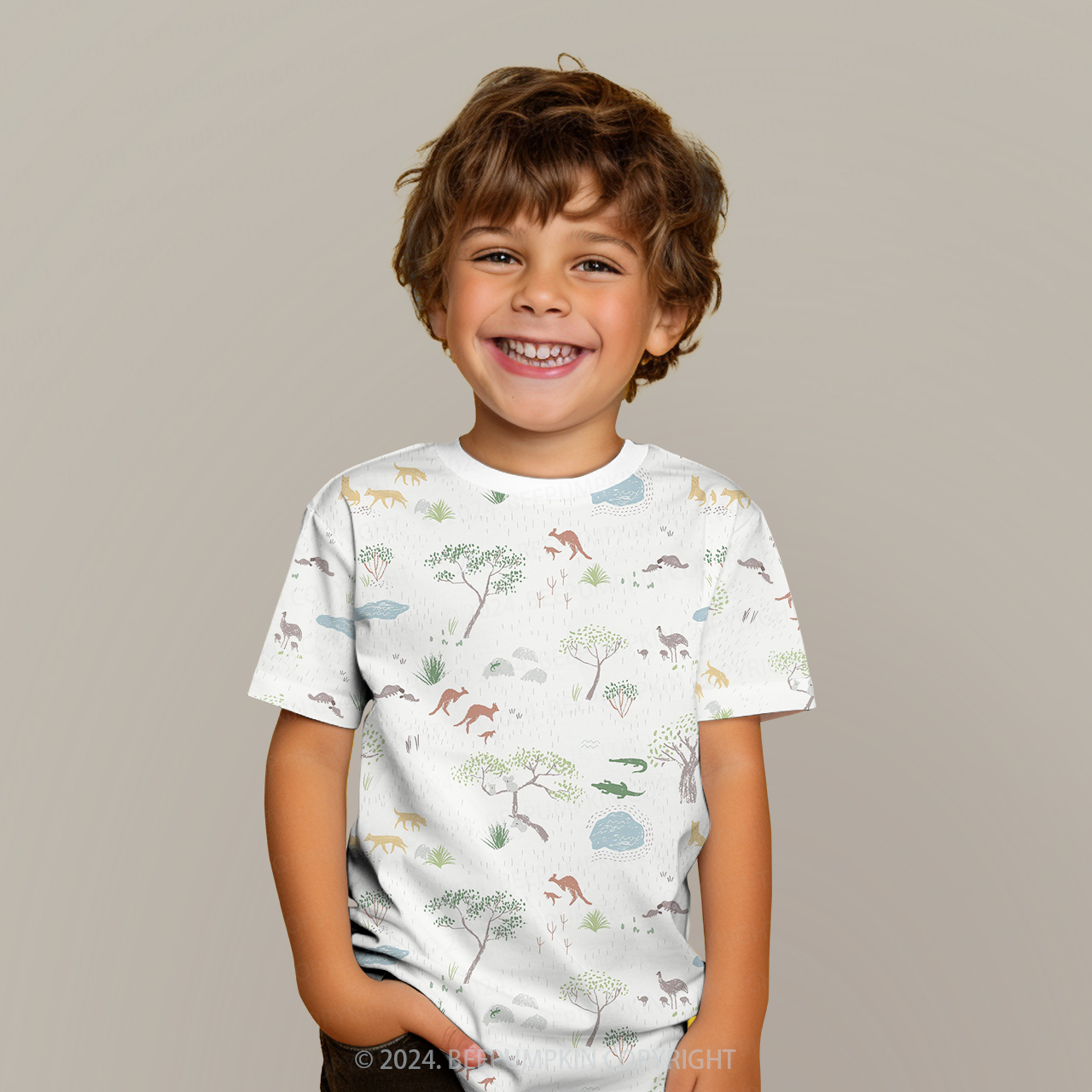 Forest Animal Paradise All Over Print Kids Tees 