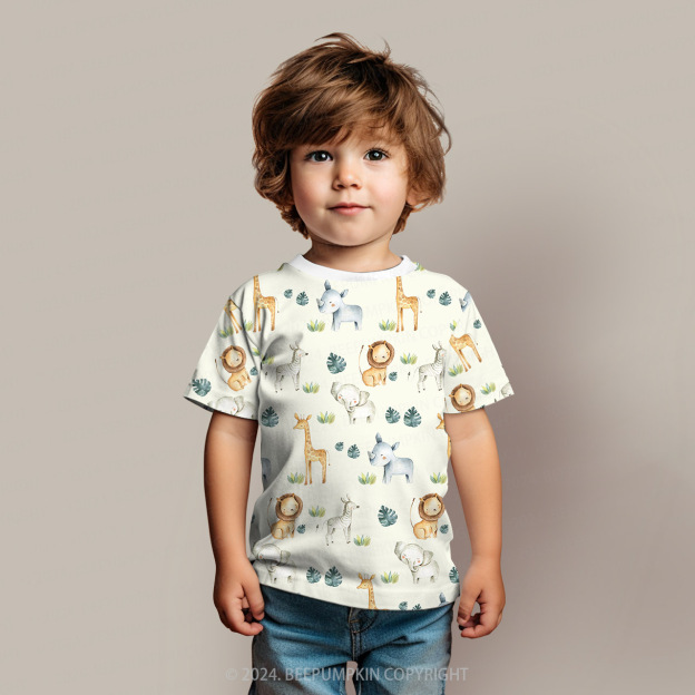 Wildlife Habitat All Over Print Kids Tees 