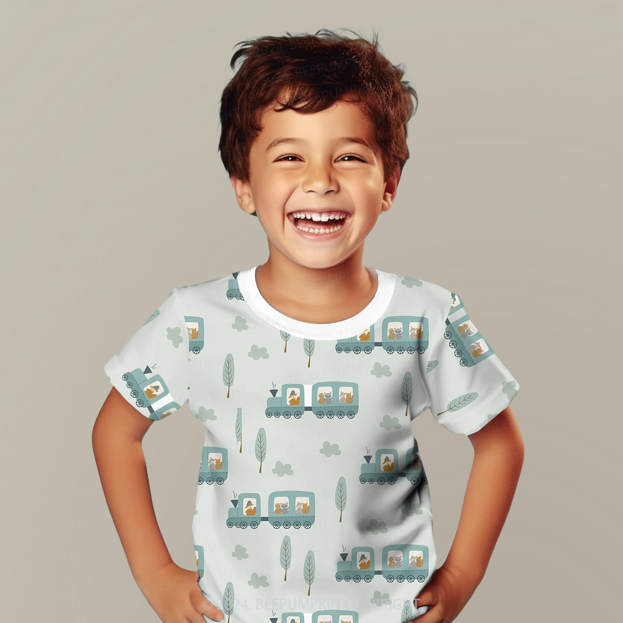 Forest Sightseeing Car All Over Print Kids Tees