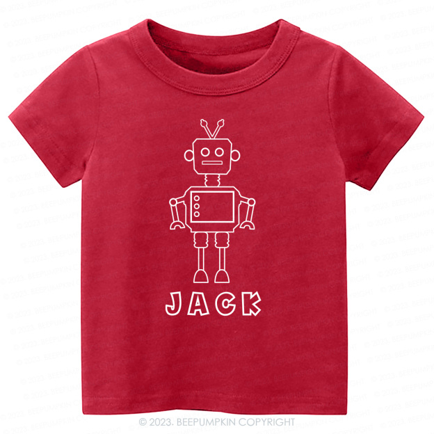 Personalized Robot coloring Kids Shirt