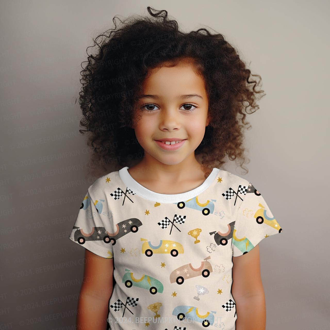Race Car Competition All Over Print Kids Tees 