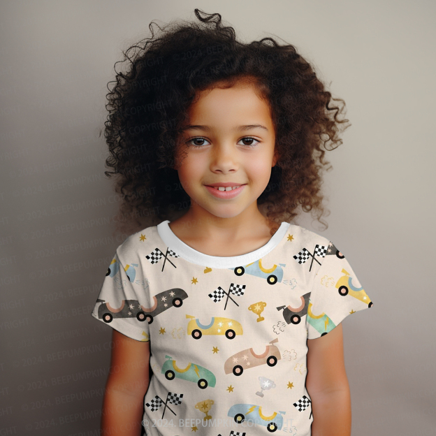 Race Car Competition All Over Print Kids Tees