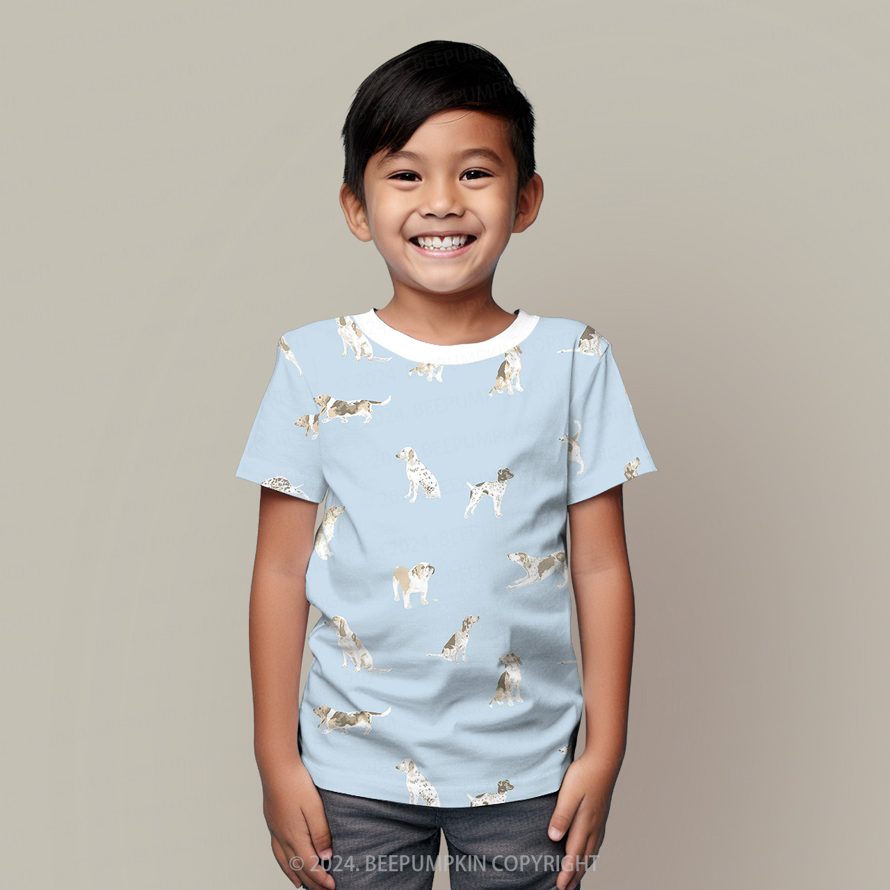Walking Dalmatian All Over Print Kids Tees