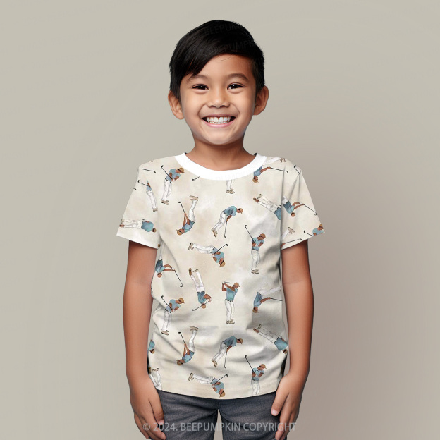 Golf Enthusiast All Over Print Kids Tees