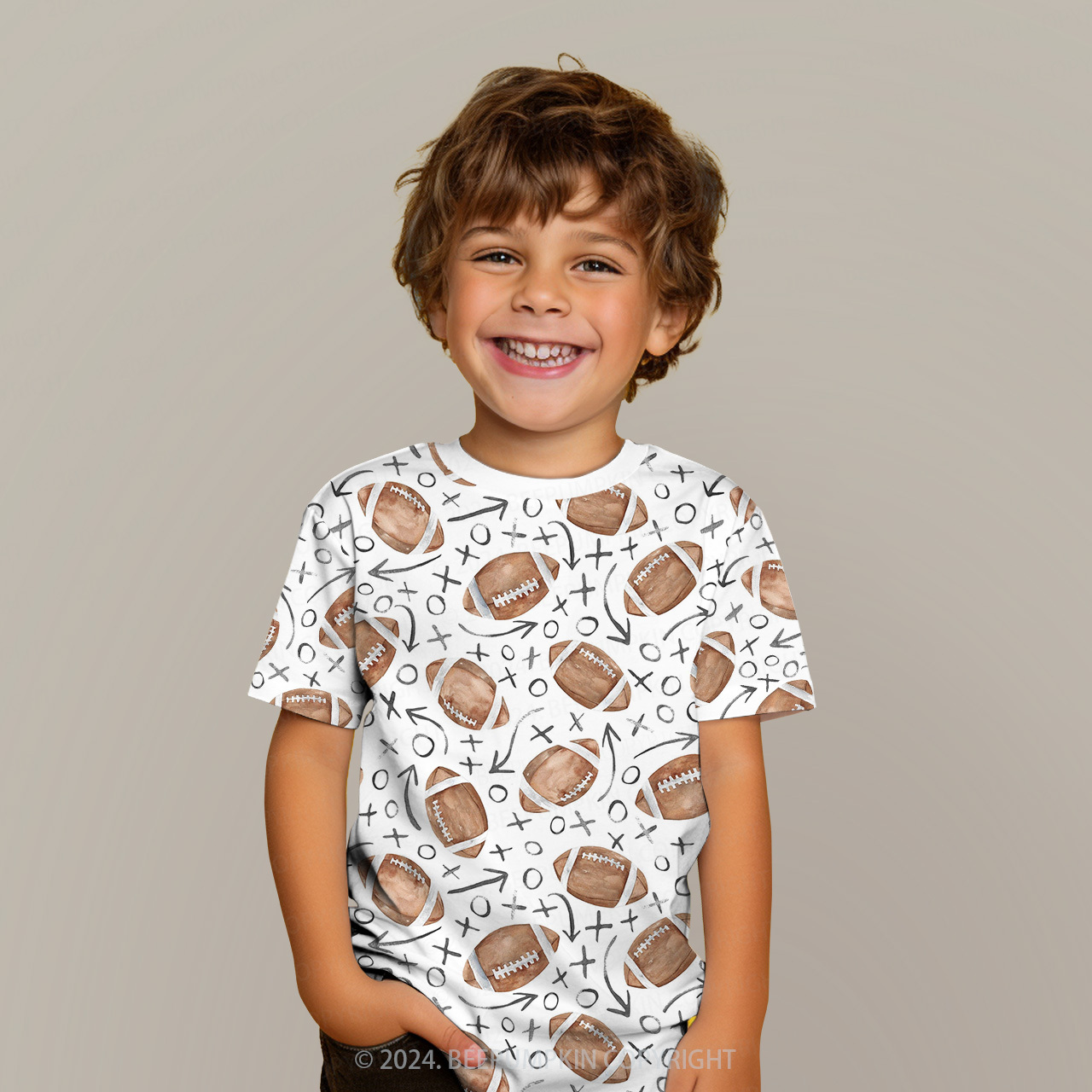 Baseball Doodle All Over Print Kids Tees