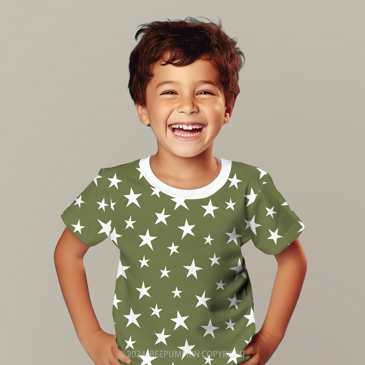 Five Pointed Star All Over Print Kids Tees