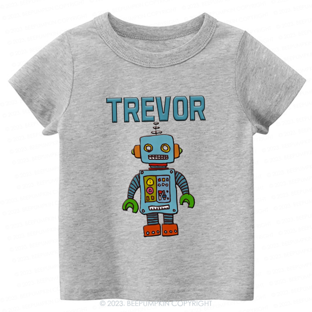 Personalized Robot Theme Kids Shirt