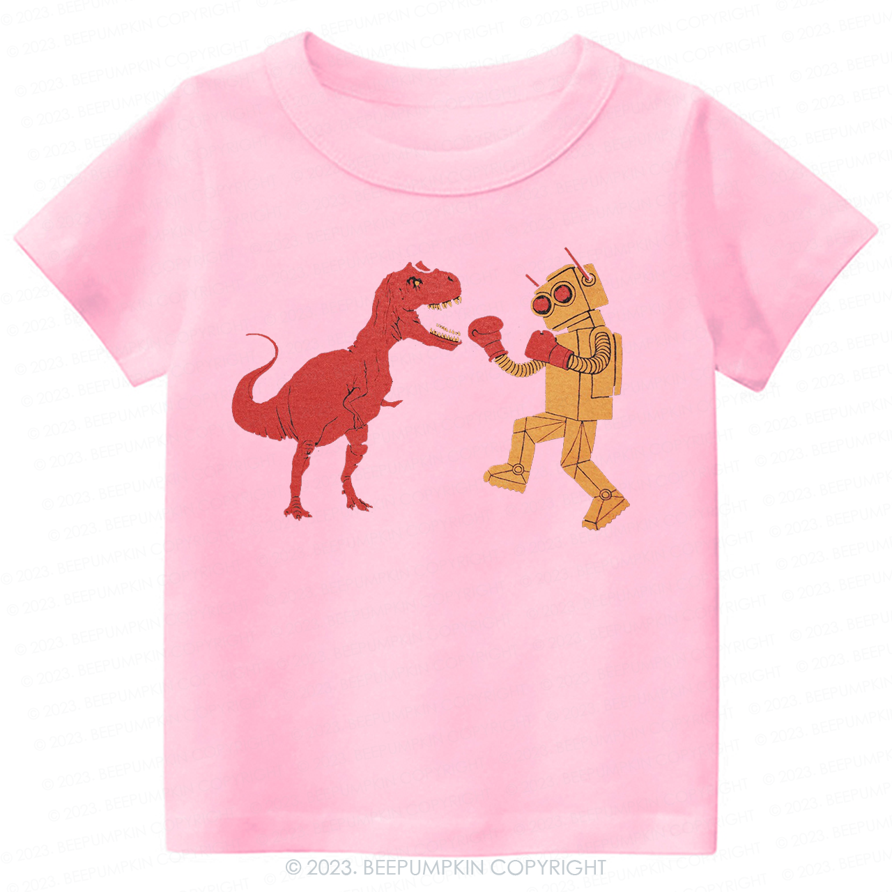 Kids Dinosaur Vs Robot Kids Shirt