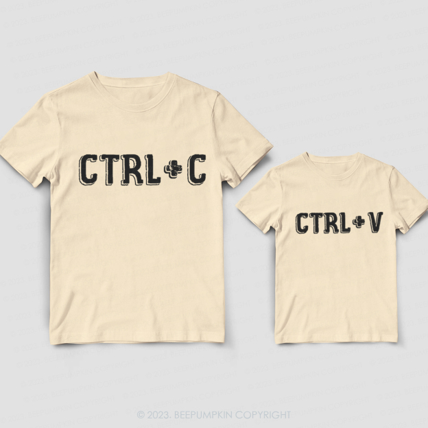 Ctrl+c And Ctrl+v Dad & Me Matching T-Shirts