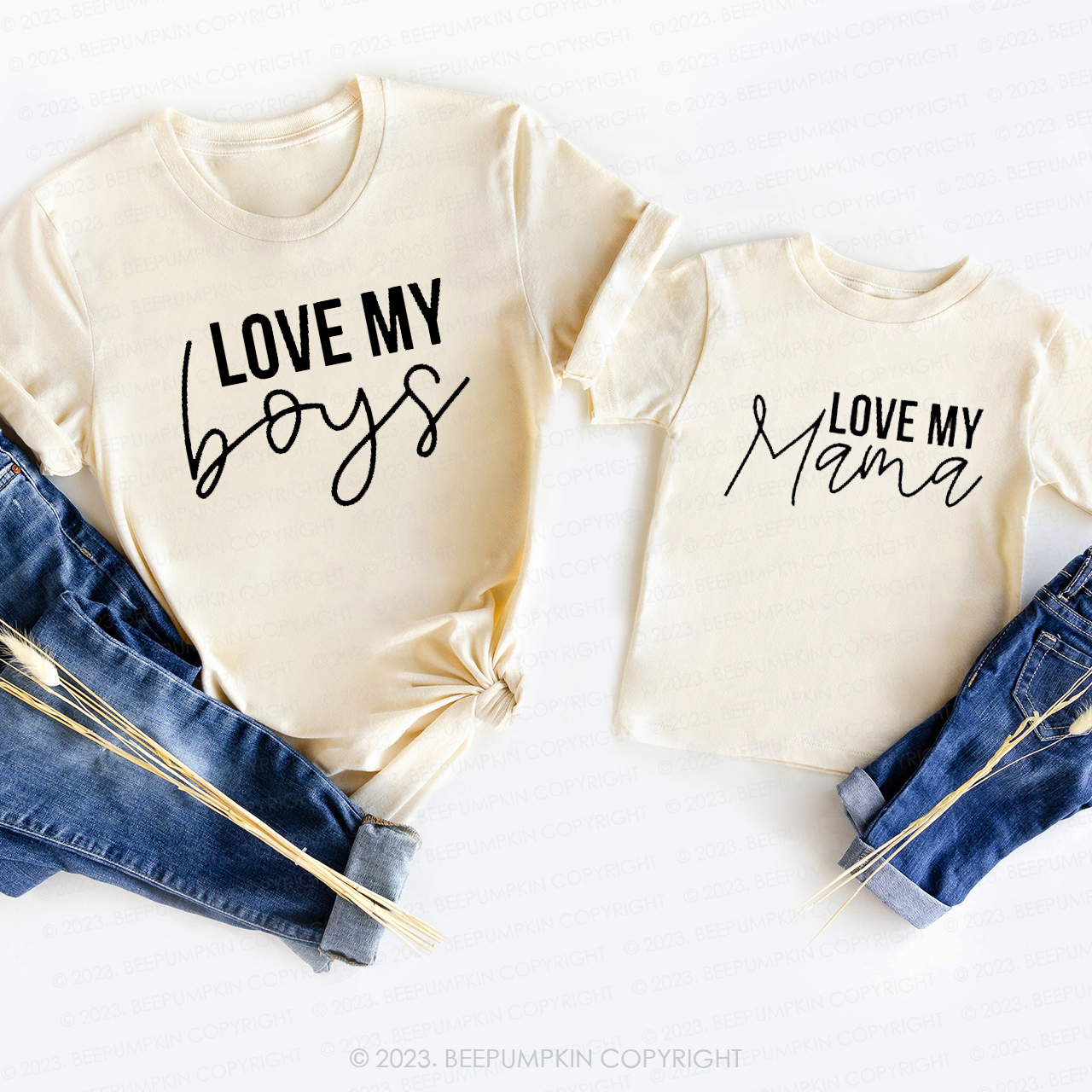 I Love My Mama T-Shirts For Mom&Me