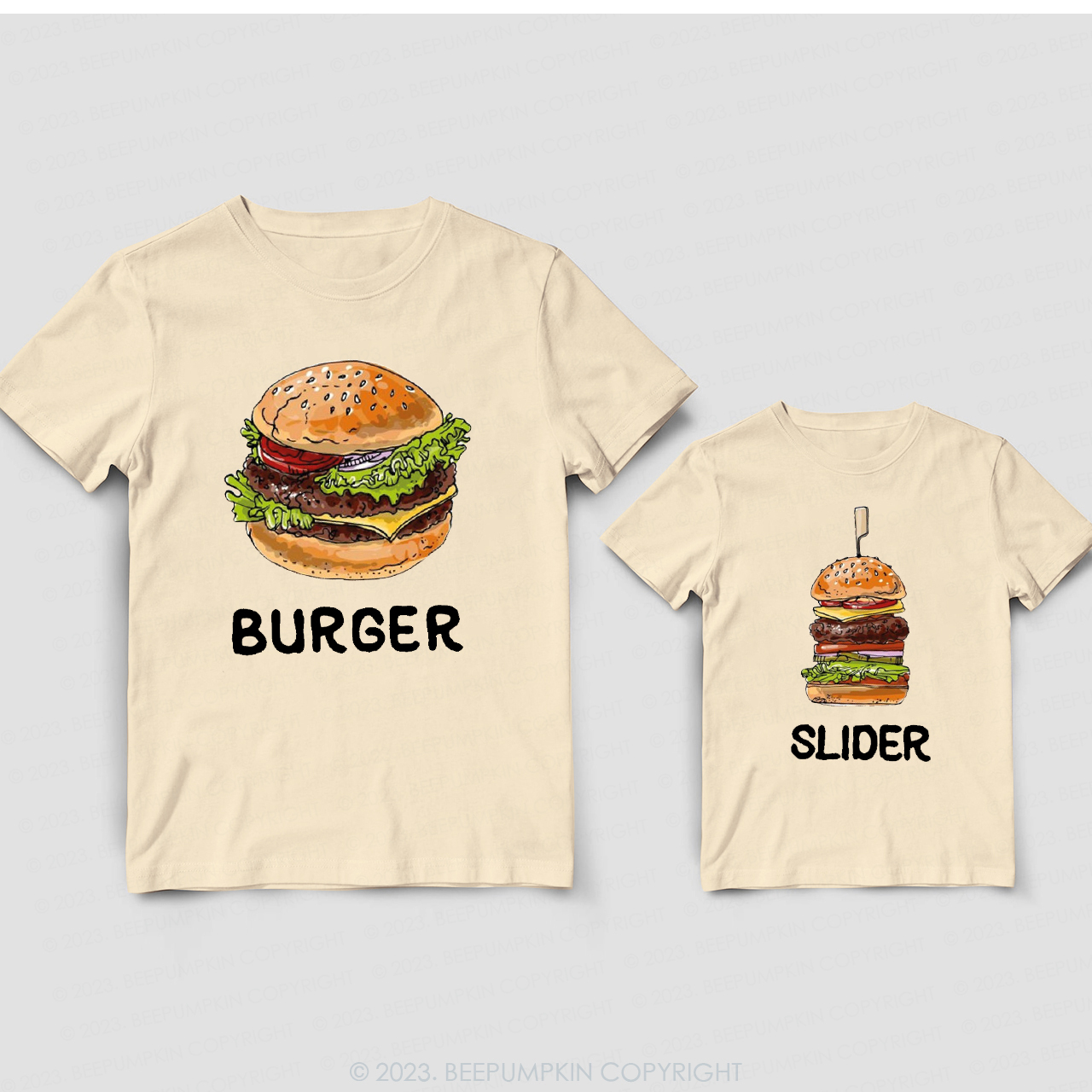 Burger And Slider Dad & Me Matching T-Shirts