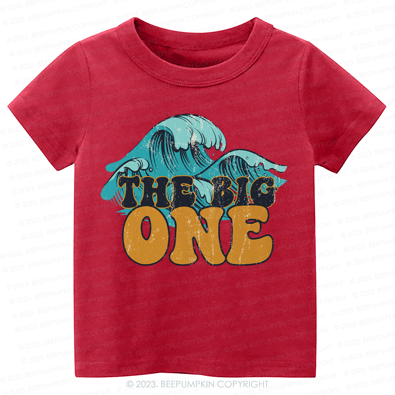 The Big One Retro Wave Birthday Kids Shirt