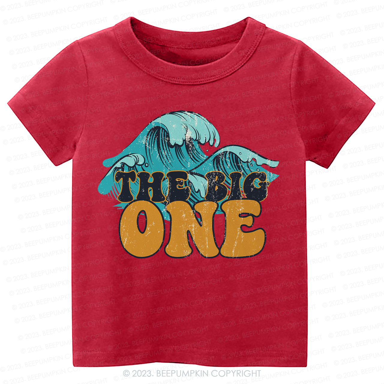 The Big One Retro Wave Birthday Kids Shirt